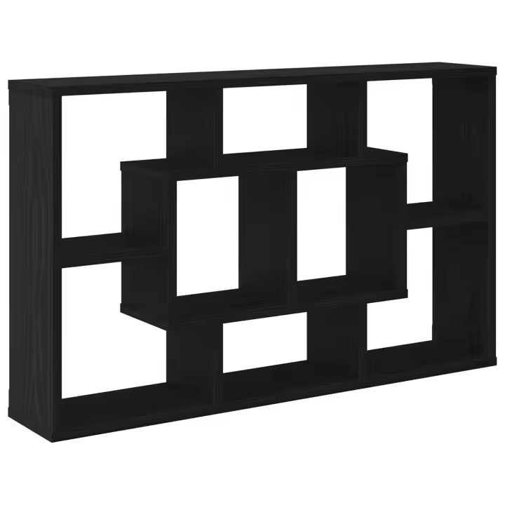 Estante de comparación vidaXL - Roble Negro, 85x16x52,5 cm, Hecho de Madera elaborada - 1
