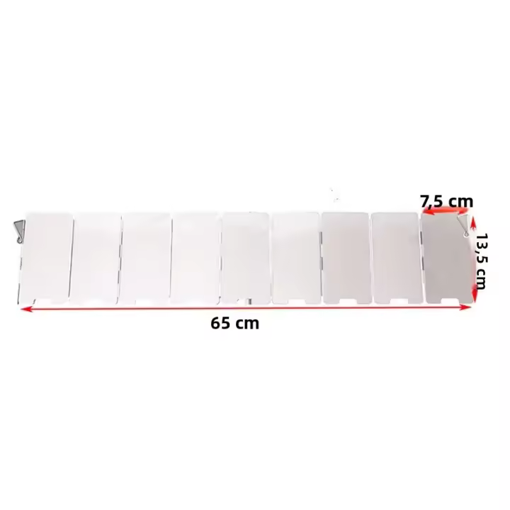 Escudo De Viento Plegable Ultraligero Para Estufas De Camping 9/10 Platos Accesorio De Cocina Portátil Protector Contra Viento - 1