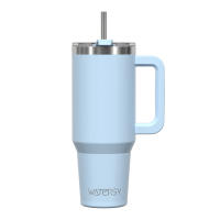 Taza Termo De Acero Inoxidable Watersy 40oz/1200ml Con Asa Y Tapón De Pajita Gran Capacidad Para Mantener Café Y Cerveza Frío Aislamiento Térmico Portátil - details 13