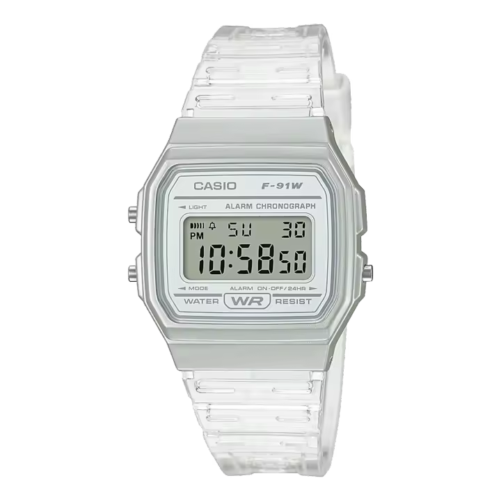 Reloj CASIO Mujer Collection F-91WS-7EF - Digital transparente - Resistente al agua - 1