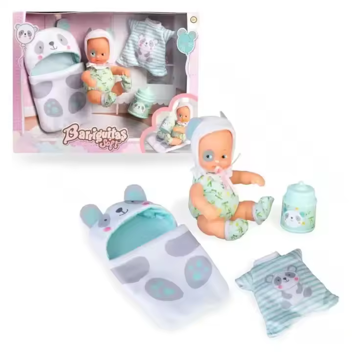 Mini muñecas Barriguitas Soft Trousseau vestido oso panda BFG12000 FAMOSA - 1
