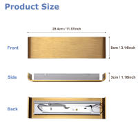 Lámpara De Pared LED 12W Para Interior En Oro/Café Luz Moderna Con Iluminación Versátil Para Cocina Comedor Dormitorio Estudio Baño Instalación En La Pared - details 6