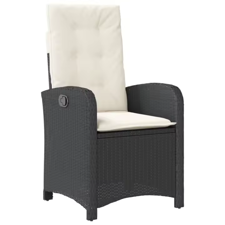 vidaXL Silla de jardín reclinable con cojines ratán sintético - 1