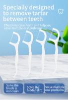 Pack Familiar De 300 PCS Palillos De Dientes Ultrafinos Desechables Con Algodón Floss Portátiles Doble Cabeza Para Higiene Oral Y Uso En Coche - details 4