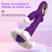 Vibrador Doble Para Mujeres Con 12 Velocidades Ajustables Material De Silicona Y Placa Estimulador De Clítoris Y Punto G Juguete Sexual - details 0
