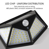 Lámpara Solar Exterior Con Sensor De Movimiento 100LED Para Jardín Y Pared Resistente Al Agua Decorativa Para Valla Y Jardín - details 2