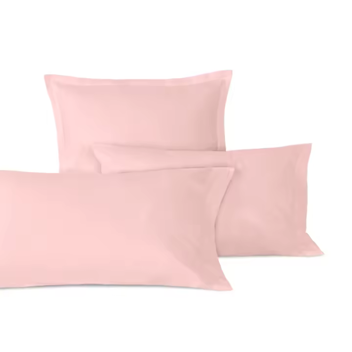 Happyfriday- Basic Funda almohada Rosa palo, Fundas de almohada 100% Algodón, calidad de 150 TC, Fabricado en España - 1