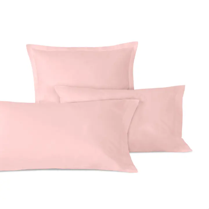 Happyfriday- Basic Funda almohada Rosa palo, Fundas de almohada 100% Algodón, calidad de 150 TC, Fabricado en España - 1