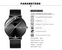 Reloj De Pulsera De Acero Inoxidable Con Movimiento De Cuarzo Japonés Lujo Con Zafiro Azul Y Negro De 40mm Estilo Casual Y De Negocios - details 11