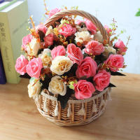Bouquet De Rosas Artificiales Con Hojas De Eucalipto 12 Cabezas Rojo Para Decoración De Bodas Fiestas Y Hogar Imitación Realista De Flores Para Exterior Y Interior - details 6
