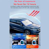 Parasol Coche Delantero, Paraguas Parasol, Tamaño 135x75cm y 115x65cm, Parasol Coche Delantero Plegable, Sombrilla Interior, Protector Solar Auto - details 3