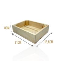 MINOKUA - Caja de Madera Vintage de Pino para Almacenaje Hogar - 21x18,5x8cm - details 1