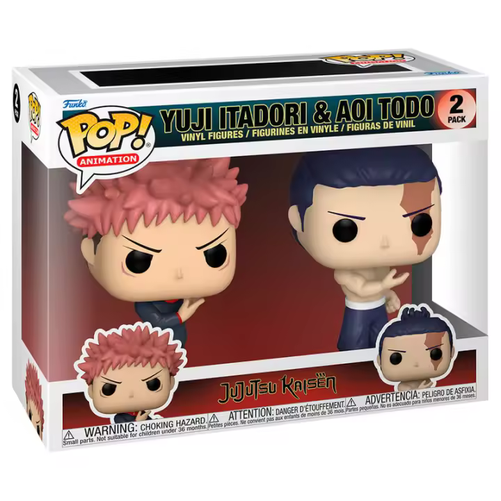 Blister 2 figuras POP Jujutsu Kaisen Yuji Itadori & Aoi TodoFigura  Coleccionable - Idea de Regalo- Mercancia Oficial - Juguetes para Niños y Adultos - Movies Fans - Muñeco para Coleccionistas y Exposición - 1