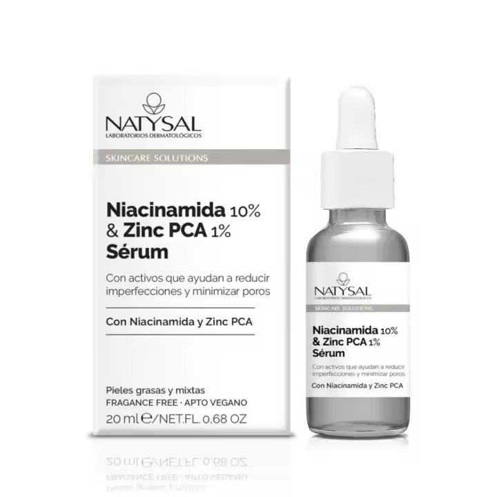 Natysal Sérum Facial Niacinamida 10% + Zinc 1% 20 ml - Imperfecciones, Acné y Poros - 1
