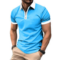 Camisa Polo De Verano Para Hombre Con Cierre Y Manga Corta Transpirable Y Ligera Estilo Casual Streetwear Top Para Jogger - details 8