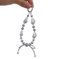 Cuerda De Teléfono Con Paillettes De Perla Y Diamante De Lujo Y2K Para Mujer Con Colgante De Lazo Y Cuentas Anti Caída - details 5
