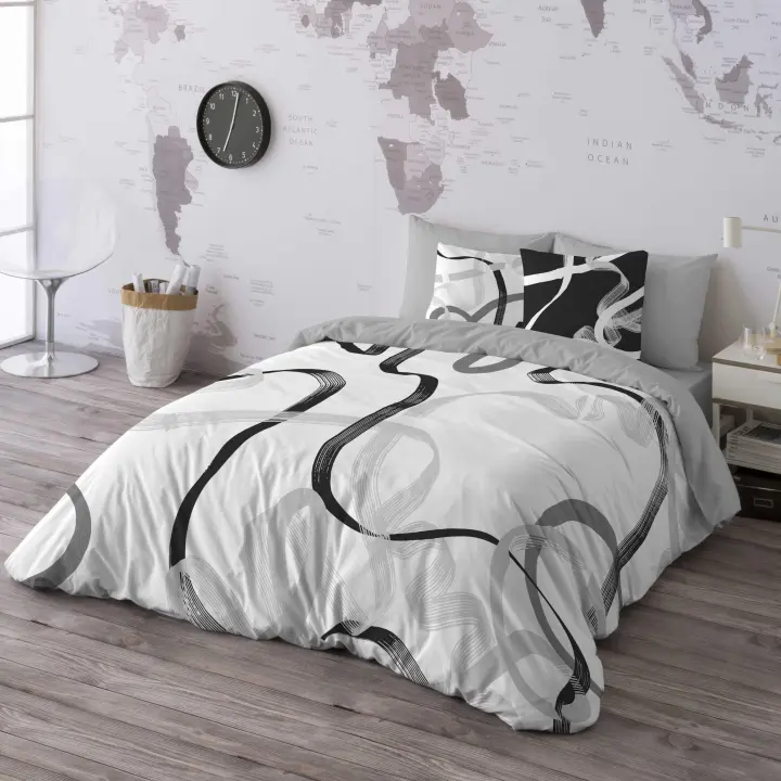NATURALS - Funda Nórdica Estampada - 100% Algodón Extra Suave - Incluye Funda Edredón + 1 o 2 Fundas de Almohada - Fabricado en España - Modelos Mix - Cama 90/135/150/180 - 1
