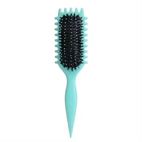 Cepillo definidor de rizos para cabello rizado, nuevo cepillo para peinar el cabello rizado, para mujeres y hombres para reducir los tirones y la separación de los rizos, negro - 1