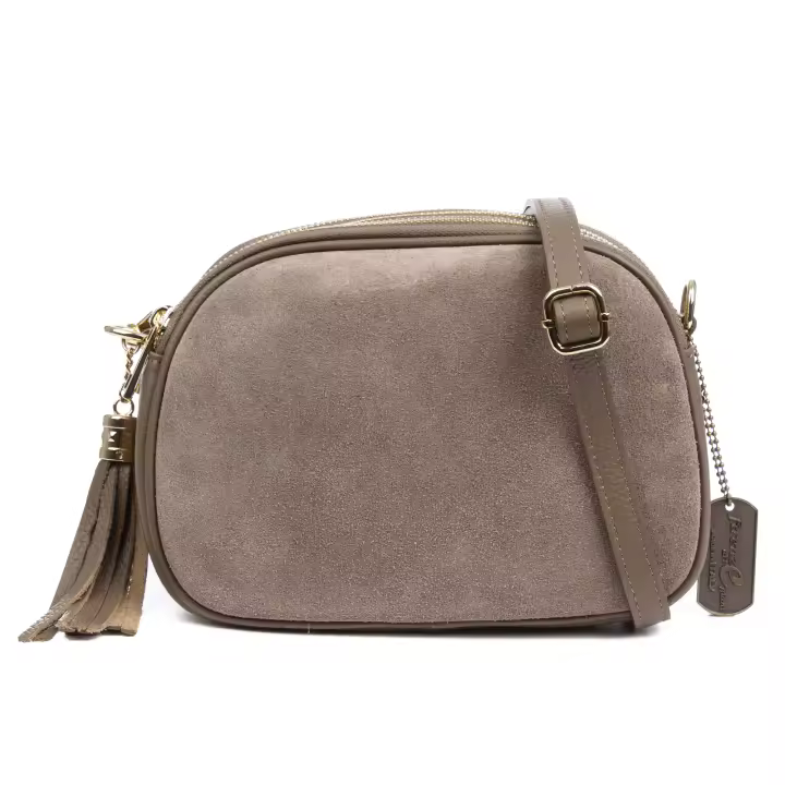 FIRENZE ARTEGIANI Aliminusa bolso bandolera Mujer. Piel auténtica Gamuza y Dollaro. - 1