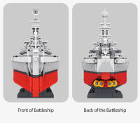 Bloques De Construcción Militar WW2 Gran Buque De Guerra Modelo En Ladrillo Juguete Educativo Para Niños Regalo De Fiestas Para Niños Hombres - details 35