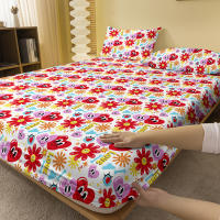 Sábana Con Patrón De Expresión Heartflower 1 Pieza Seda Poliéster 100% Para Dormitorio Cama Con Estampado Sin Almohadillas Incluidas - details 2