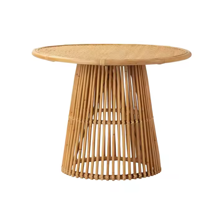 Adda Home Mesa Comedor Bambu Natural 100x100x77 Cm - Elegante y Moderna - Resistente y Duradera - Amplia Superficie - 1