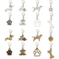 32 Pcs Charms De Cierre De Diente Para Perro 8 Estilos Bone Y Paw Print Decoración De Aleación De Metal Para Joyería - details 0