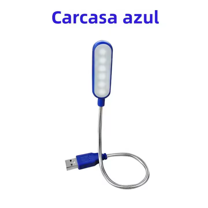 Lámpara De Lectura Portátil USB LED Mini Flexível Com 6 LEDs Para Power Bank Laptop Notebook PC Computador - 1