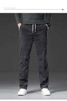 Pantalones Casuales De Corduroy Para Hombre Cintura Elástica Estilo Clásico Moda Comoda Talla Recta Negro Gris Caqui Primavera Otoño - details 4