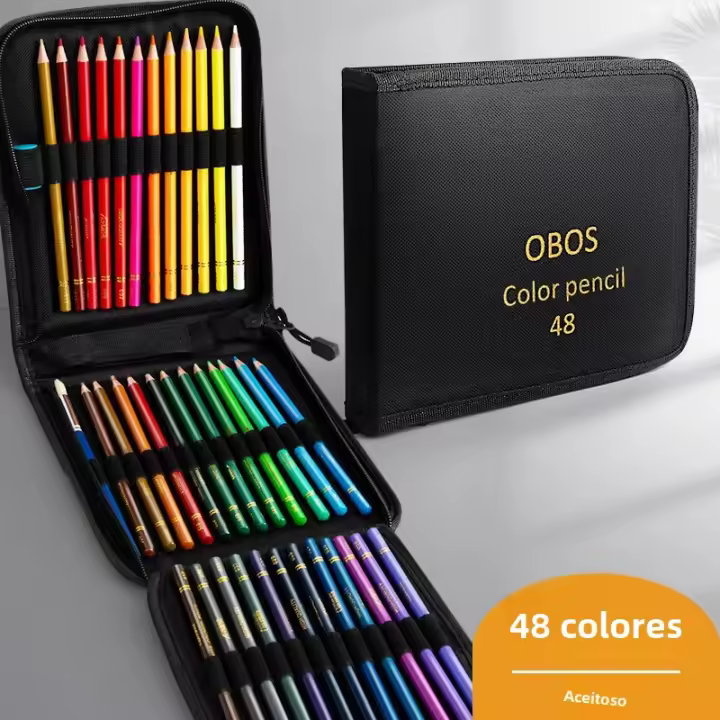 Set De Lápices De Colores Profesionales 48/72/120/200 Piezas Para Dibujo Y Pintura Acuarela Caja De Almacenamiento Incluida Suministros De Arte - 1