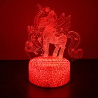 Lámpara Nocturna LED 3D Unicornio Anime Cambio De Color RGB Luz De Noche Para Niñas Decoración De Habitación Y Dormitorio Juguete Regalo - details 3