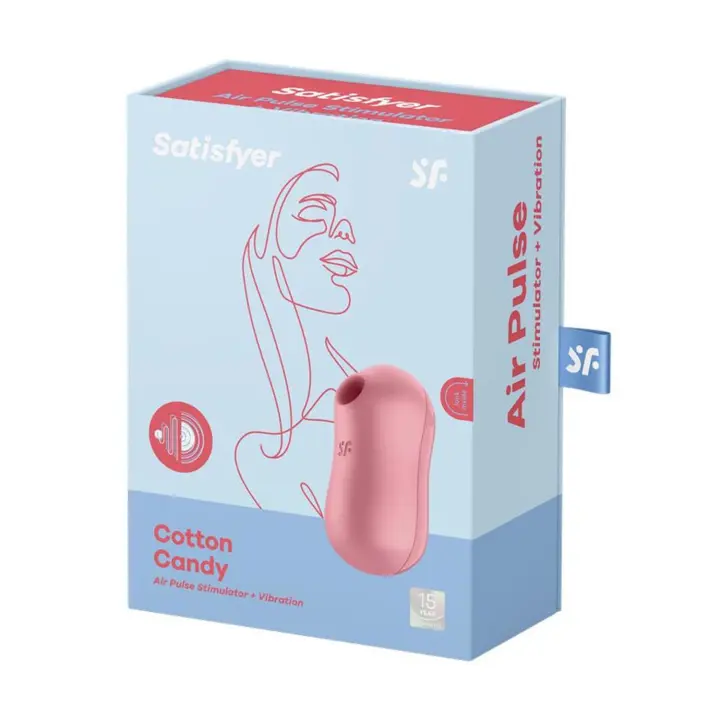SATISFYER COTTON CANDY ESTIMULADOR DE AIRE ROJO CLARO - 1