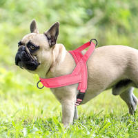 Harnés De Nylon Para Perros Y Gatos Con Colchón Ajustable Suave Para Exterior No Pull Para Bulldog Francés Chihuahua Perro Pupusa Color Negro/Azul/Rosa Tamaños XS/S/M - details 10
