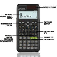 Calculadora Científica Multifuncional 417 Funciones Diseñada Especialmente Para Exámenes De Estudiantes Y Trabajo En Oficina Material Plástico Fuente De Poder Batería - details 1