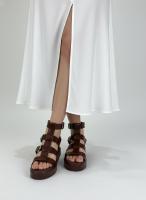 Calzados soraia, Sandalias Romanas de Plataforma para Mujer - Estilo Gladiador con Hebillas Ajustables, Suela Gruesa Cómoda, Diseño Casual de Verano - Disponible en Negro, Marrón y Estampado de Leopardo. - details 11