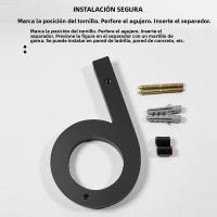 Letras Flotantes De Casa Modernas En Negro Tamaño 125mm Para Puerta Exterior Números 0-9 Material De Acero Inoxidable - details 8