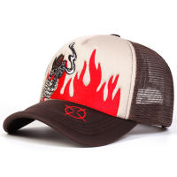 Gorro De Béisbol Unisex Con Bordado De Calavera Y Llama Ajustable Casual Para Primavera Y Verano Protección Solar - details 5