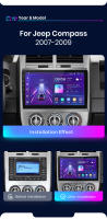 Junsun Android 13 Radio Coche para Jeep Compass 2007-2009 Inalámbrico CarPlay Android Auto AI Voice 2 din Pantalla Coche Android Auto Multimedia Navegación GPS Auto radio - details 2