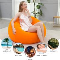 Sofá Inflable Lounger Para Dormitorio Y Salon Asiento De Algodón Esponjoso Portátil Y Plegable Para Camping Al Aire Libre - details 7
