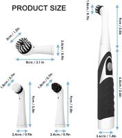 Cepillo Limpieza Hogar,Cepillo Electrico Limpieza Hogar,fregadora De Energía con 4 Cepillo Herramienta De Limpieza Oscilante para Limpia Todas Las Esquinas Huecos para Baño, Cocina, Hogar - details 0