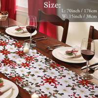 Decoración De Mesa Neutra Para Navidad Tela De Mesa De Lujo Con Encaje De Nogal 70x15 Pulgadas Impermeable Estilo Encaje Estampado Rayado - details 14