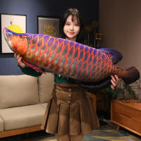 Juguete De Peluche Realista De Arowana Dorada Cálido Y Suave Muñeco De Pescado Almohadilla De Pescado Cojín Para Gatos Regalo Para Todas Las Edades - details 5