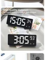 Reloj De Despertar Digital Con Control De Voz Temperatura Dual Modo Nocturno 12/24H LED Para Escritorio Tablero - details 6