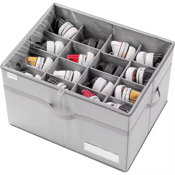 Organizador de Zapatos Armaro, Caben 16 Pares, Cajas de Almacenamiento, Transparente para Guarda Zapatos - 1