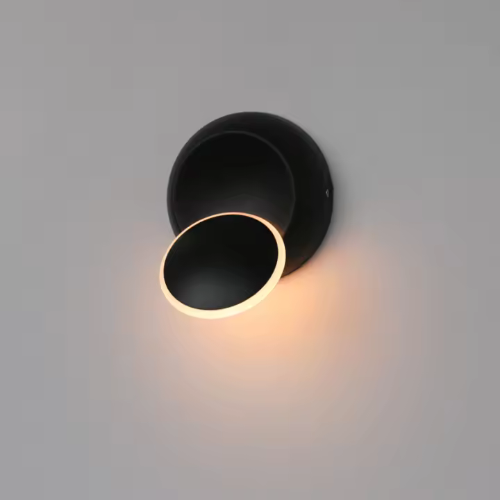 Lámpara De Pared LED Rotativa Para Interior Luz De Noche Para Dormitorio Sala De Estar Pasillo Sofá Iluminación De Fondo Decorativa Para El Hogar Con Espejo - 1