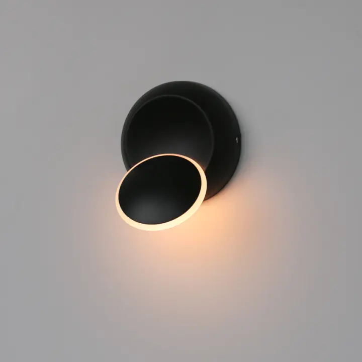 Lámpara De Pared LED Rotativa Para Interior Luz De Noche Para Dormitorio Sala De Estar Pasillo Sofá Iluminación De Fondo Decorativa Para El Hogar Con Espejo - 1