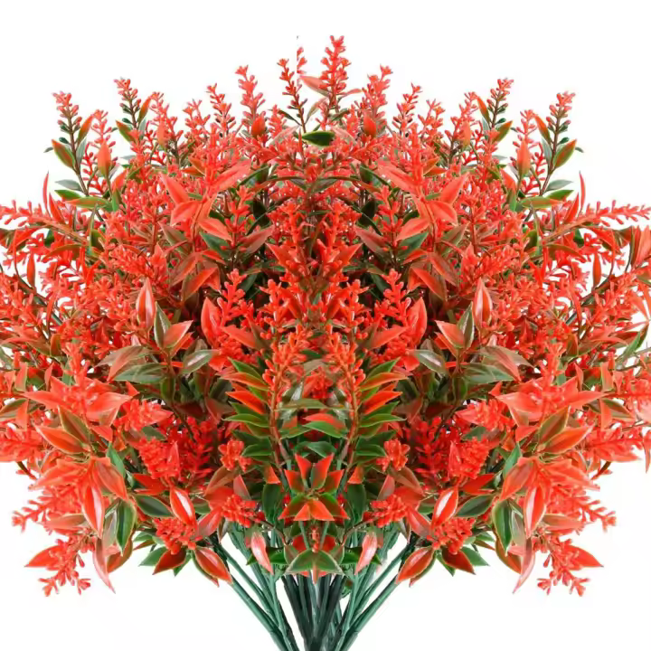 12PCS Plantas Artificiales De Lavanda Para Boda Decoración De Vaso De Navidad Arbolito De Pino Exterior Jardín Ventana Puerta - 1