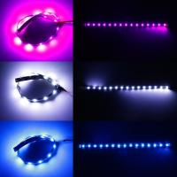 2pcs Luz Flexible LED Adhesiva Autocollante 30cm 15 LEDs Impermeable Para Decoración De Coche Y Hogar Multicolor - details 3