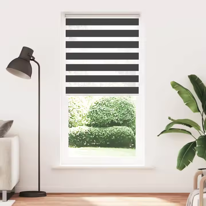 Estor cebra negro 105x230 cm tejido ancho 100,9 cm poliéster - 1