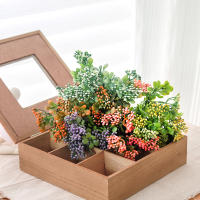 Decoración De Mesa Artificial De Berros Y Algas Para Bodas Y Navidad Planta Falsa De Hoja Verde Para Exteriores Y Ambientes Domésticos - details 2